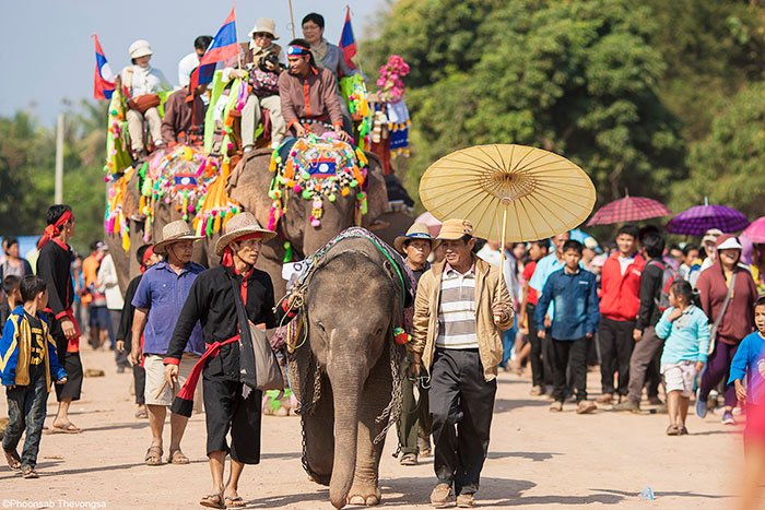 Visiter le Laos authentique festival des éléphants
